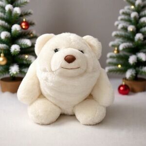 Plush White Teddy Bear Gund